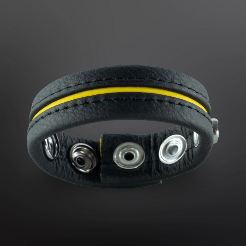 Adjustable Leather Cockring The Red Yellow