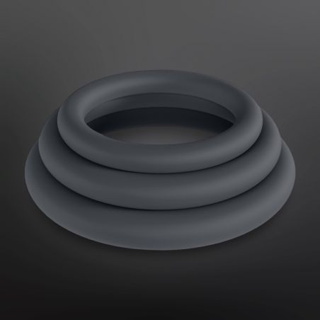 Classic Silicone Cockring Set of 3 L/XL/XXL