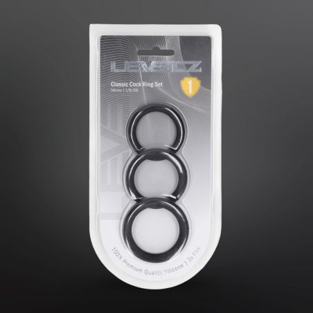 Juego de 3 cockrings de silicona Classic L/XL/XXL