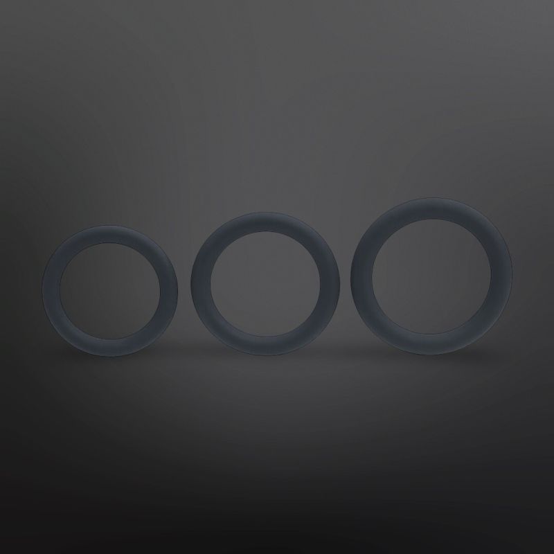 Classic Silicone Cockring Set of 3 L/XL/XXL