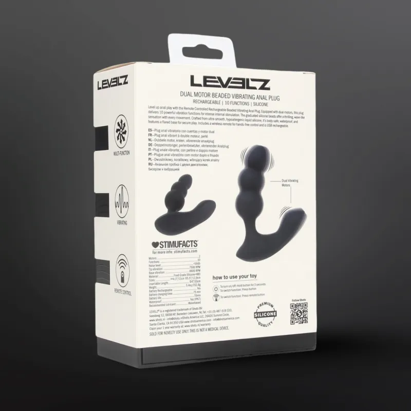 Vibrierender Prostata-Stimulator Levelz Dual Motor Beaded