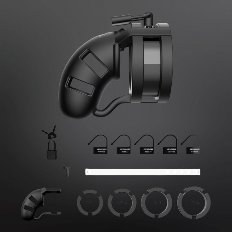Jaula de castidad Man Cage Model 18 con Ballsplitter
