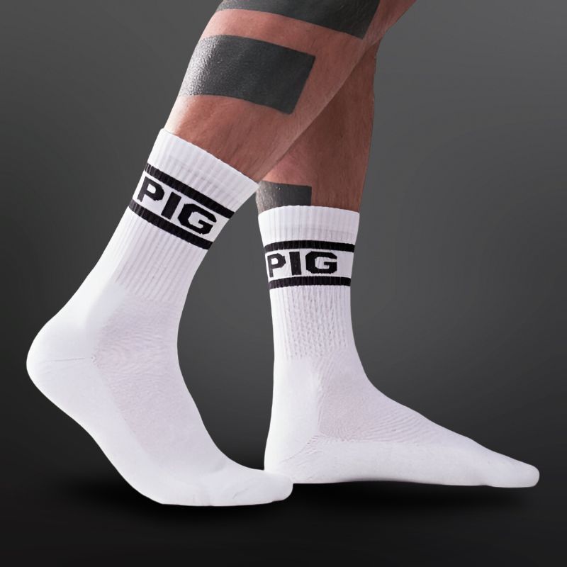 Skarpety Mister B Crew Socks Pig 2-Pack White