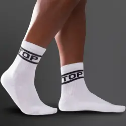 Chaussettes Mister B Crew Socks Top 2-Pack White