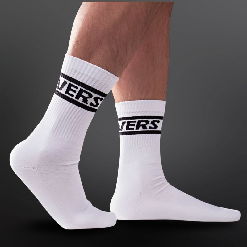 Chaussettes Mister B Crew Socks Vers 2-Pack White