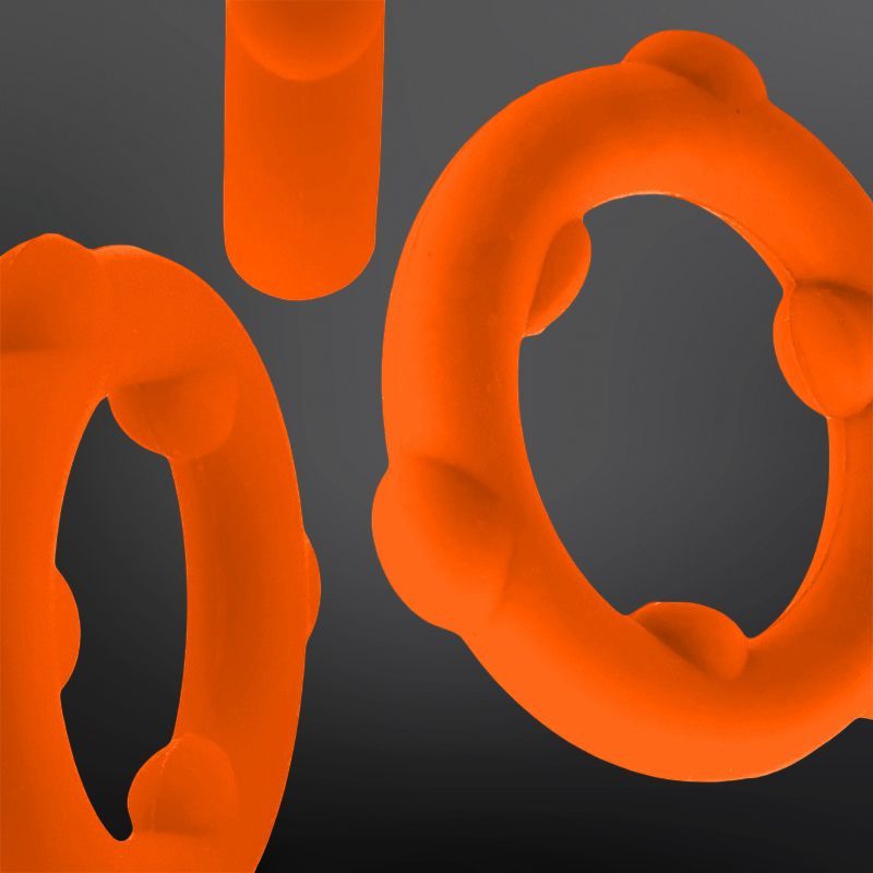 Silicone Cockring SPINNER Oxballs 25 mm Orange