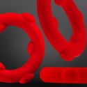 Silicone Cockring SPINNER Oxballs 25 mm Red