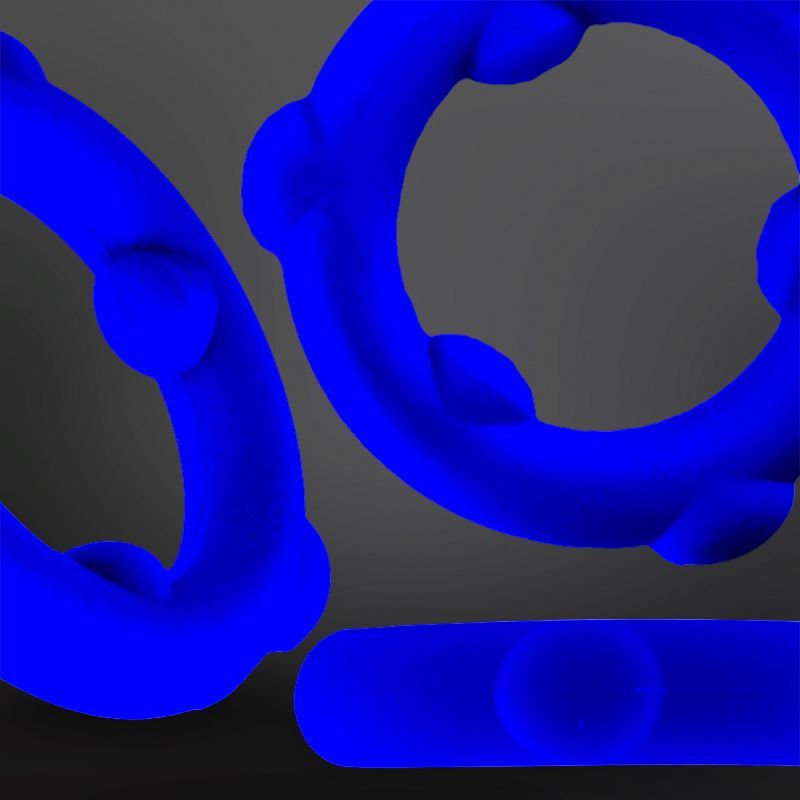 Cockring silicone SPINNER Oxballs 25 mm Blu ghiaccio