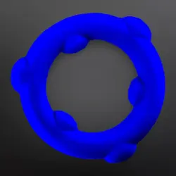 Cockring silicone SPINNER Oxballs 25 mm Bleu glacier