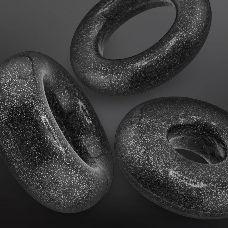 Cockrings Oxballs COCKPACK multi design 3-Pack Black Mica