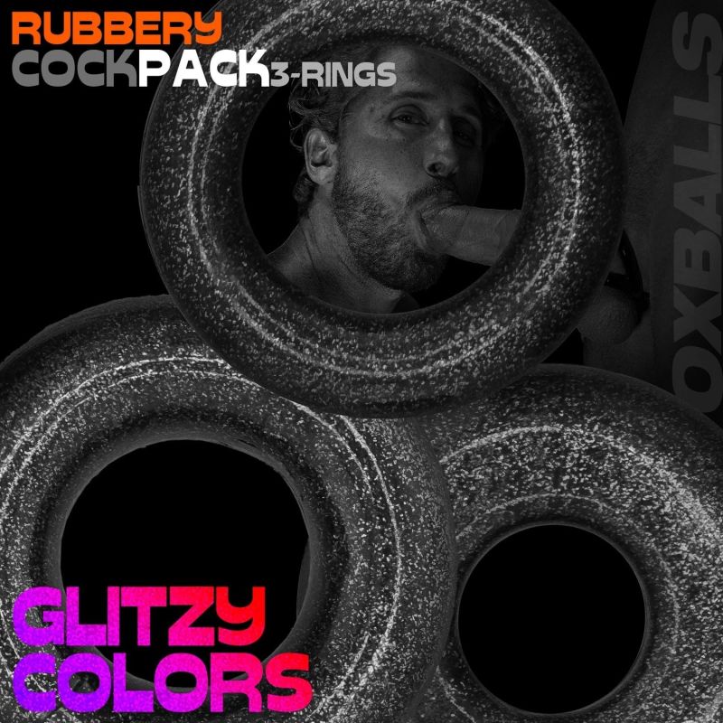 Cockrings Oxballs COCKPACK multi design 3-Pack Black Mica