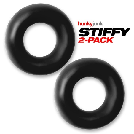Oxballs STIFFY 2 Pack Bulge Cockrings - Tar Ice