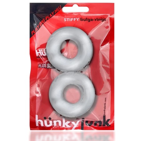Oxballs STIFFY 2 Pack Bulge Cockrings - Clear Ice