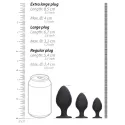 Swirled Anal Butt Plug Set Black