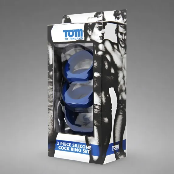 3- Piece Silicone Cockring Set Tom Of Finland