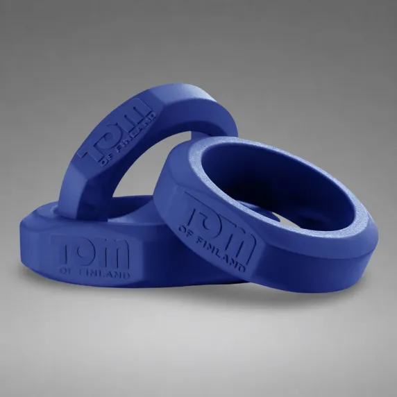 3- Piece Silicone Cockring Set Tom Of Finland