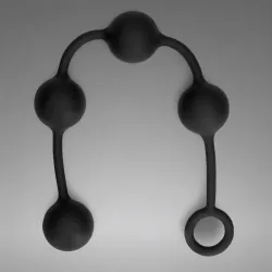 Silicone Anal Balls - Large - Black