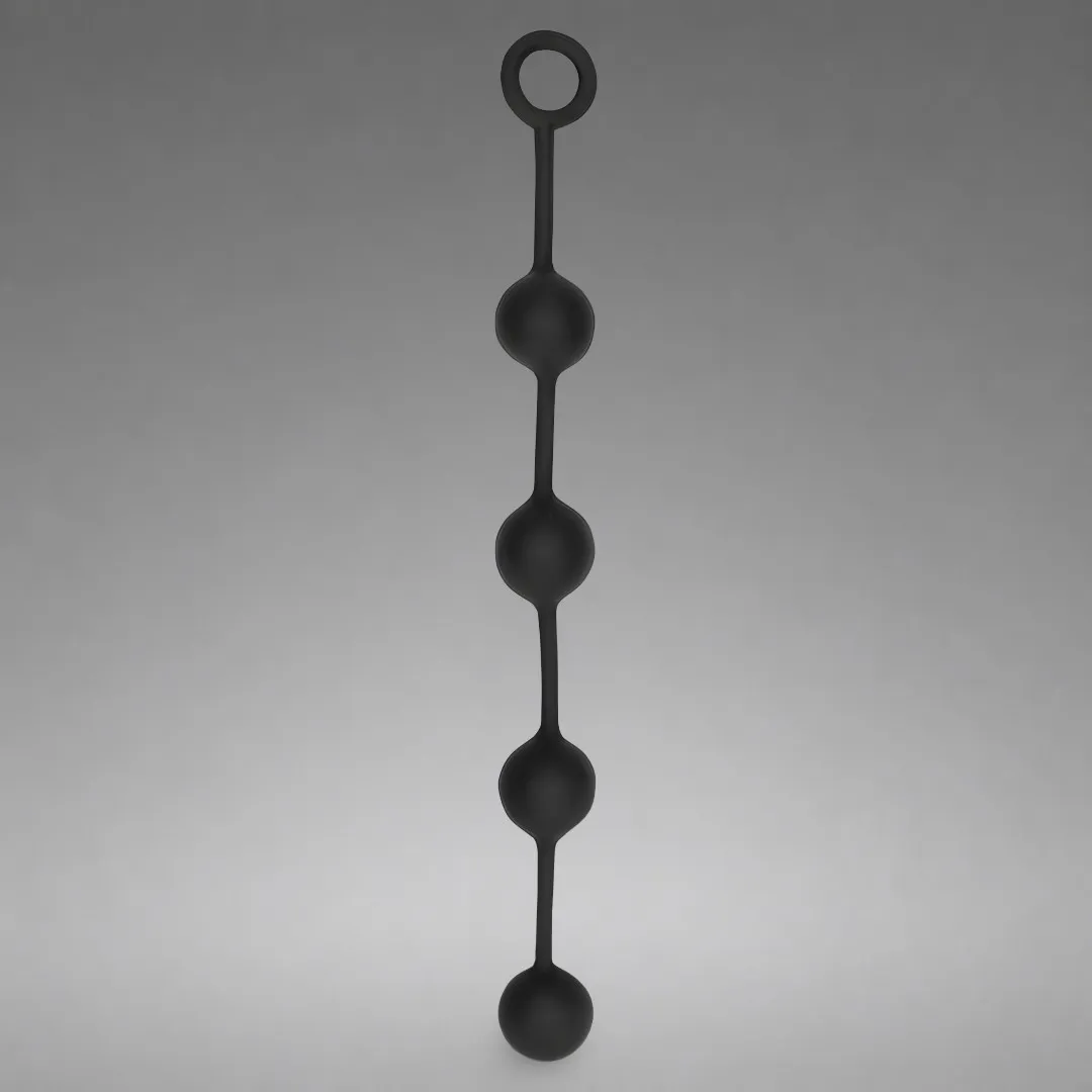 Silicone Anal Balls - Large - Black