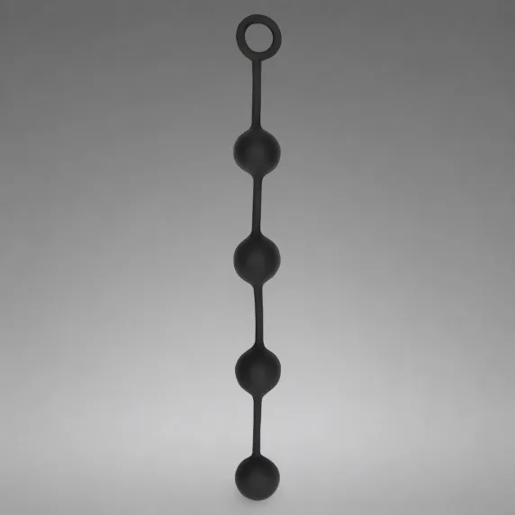 Silicone Anal Balls - Large - Black