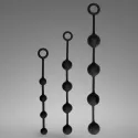 Silicone Anal Balls - Medium - Black