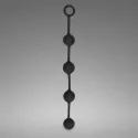 Silicone Anal Balls - Medium - Black