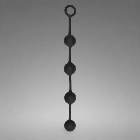 Silicone Anal Balls - Medium - Black