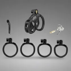 Cellmate Guardian Chastity Cage Black Size 1