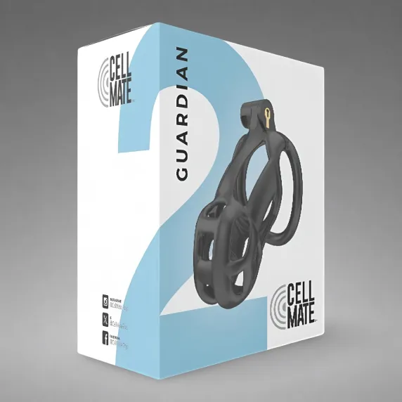 Cellmate Guardian Chastity Cage Black Size 2