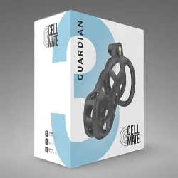 Cellmate Guardian Chastity Cage Black Size 3