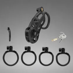 Cellmate Guardian Chastity Cage Black Size 4