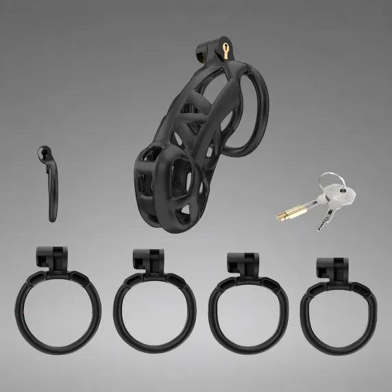 Cellmate Guardian Chastity Cage Black Size 4