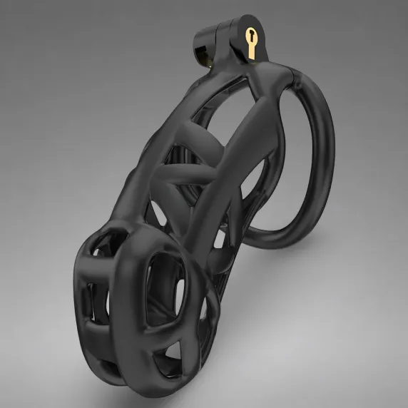 Cellmate Guardian Chastity Cage Black Size 4