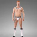 Suspender Bottom Barecode Berlin White-Black