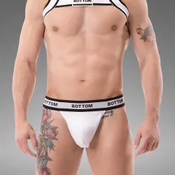 Suspender Bottom Barecode Berlin White-Black