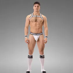 Suspender Top Barecode Berlin White-Black