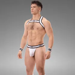 Suspender Top Barecode Berlin White-Black