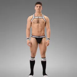 Suspender Top Barecode Berlin Black-White