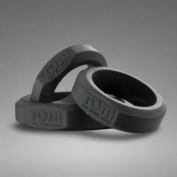 3-Piece Silicone Cockring Set Tom Of Finland