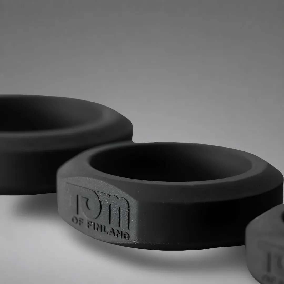 3 Cockrings in silicone Tom Of Finland