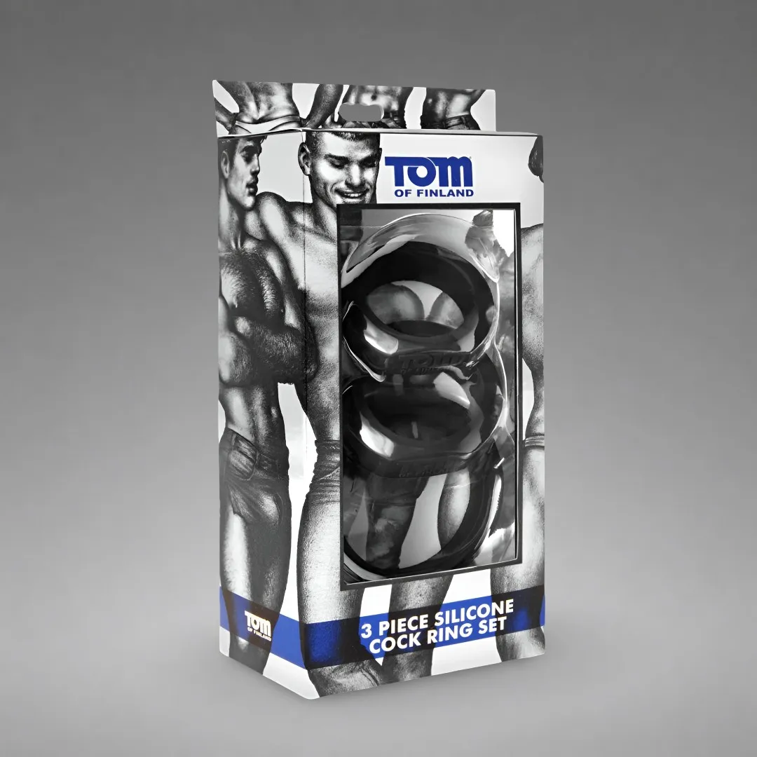 3 Cockrings in silicone Tom Of Finland