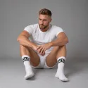 Calze Mister B Crew Socks Pig 2-Pack White