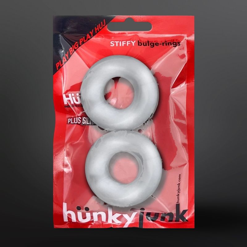 Oxballs STIFFY 2 Pack Bulge Cockrings - Clear Ice
