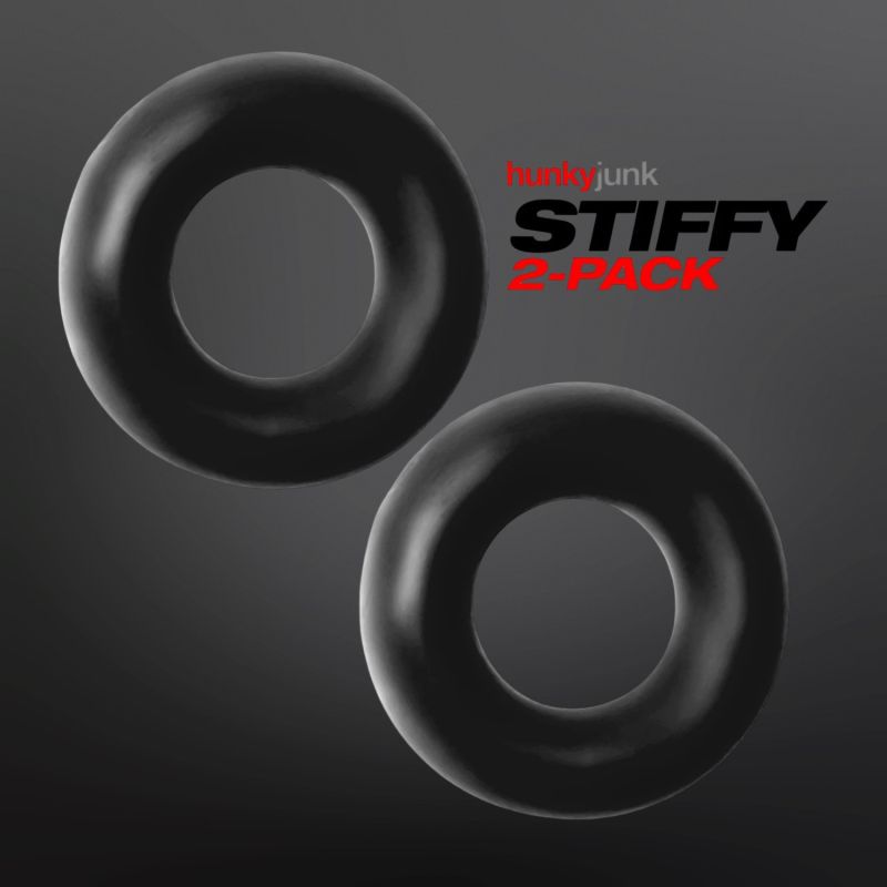 Oxballs STIFFY 2 Pack Bulge Cockrings - Tar Ice