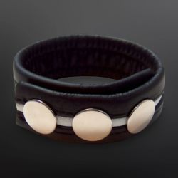 Leather Cockstrap Mister B Black & White