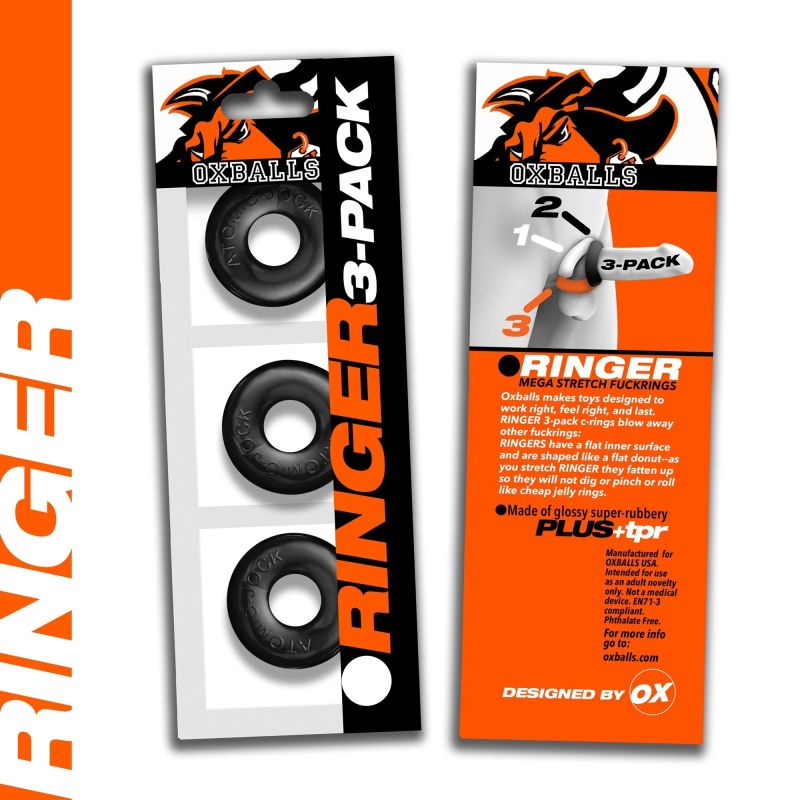 Oxballs RINGER Cockring - Black 3 Pack
