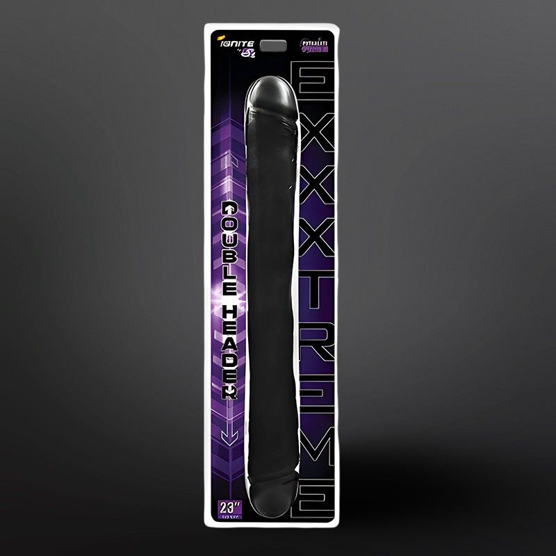 Doppeldildo Exxxtreme Double Header Dong 58×6,0 cm schwarz