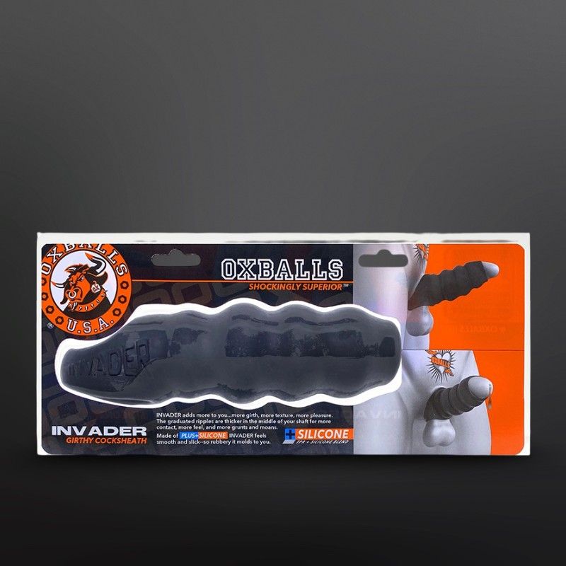 Extender penisa Oxballs INVADER Cocksheath Black Ice
