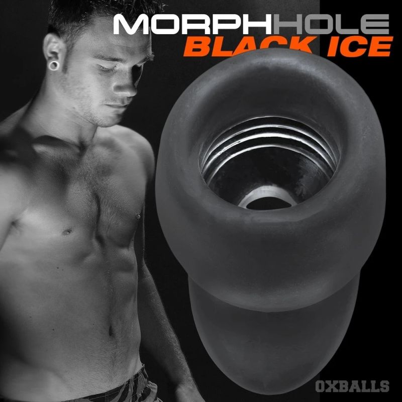 Oxballs MORPHHOLE-2 gaper Anal Plug Black Ice L