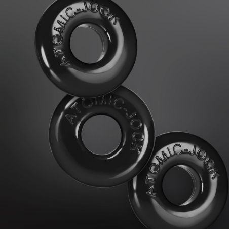 Cockring Oxballs RINGER Noir Pack de 3 C-Ring
