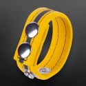 Cockring in pelle regolabile Tippy giallo